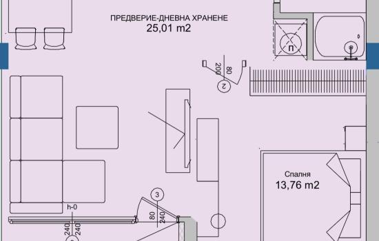 Двустаен апартамент в Domenico A508 — снимка на имота 1